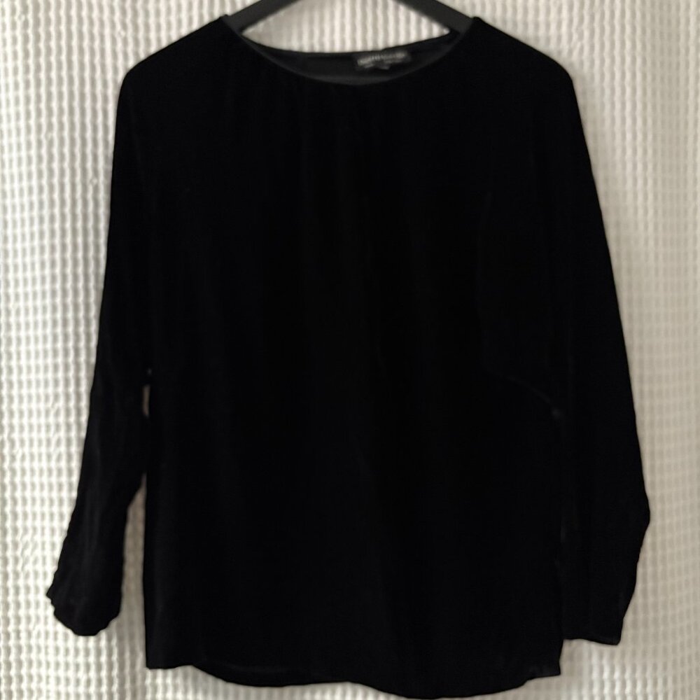 Vintage Pierre Cardin black velvet top, size 6